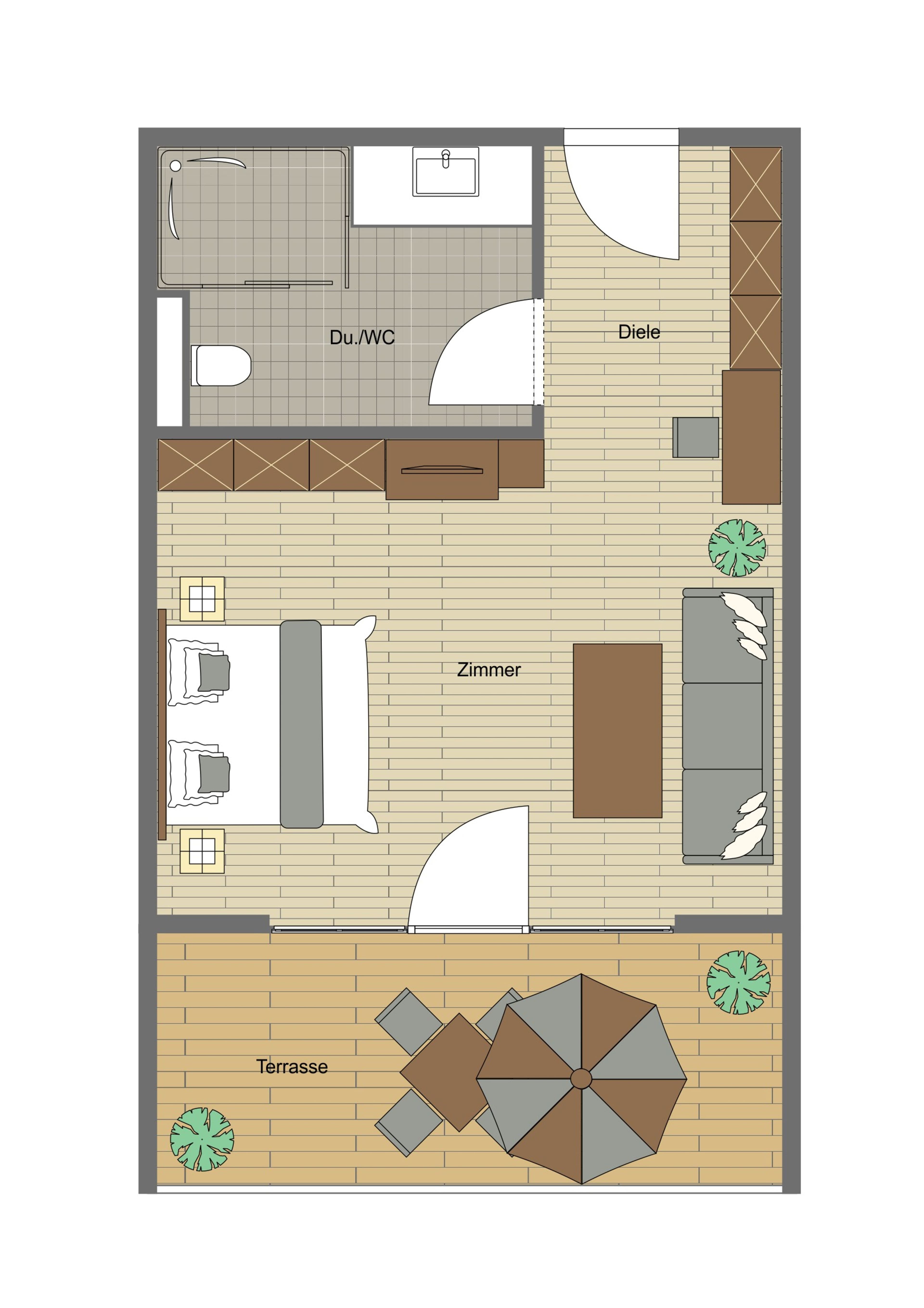 Das Förstereck - Doppelzimmer mit Garten - Image 4