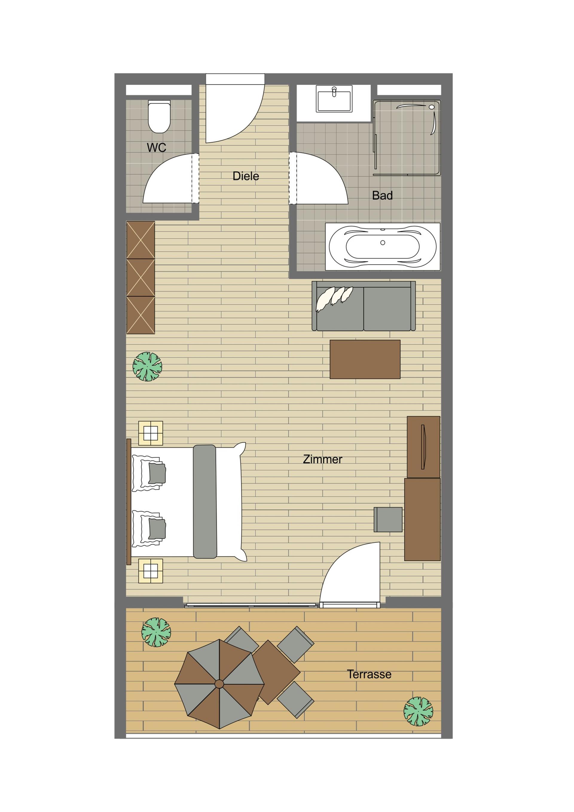 Das Förstereck - Doppelzimmer mit Garten Deluxe - 6